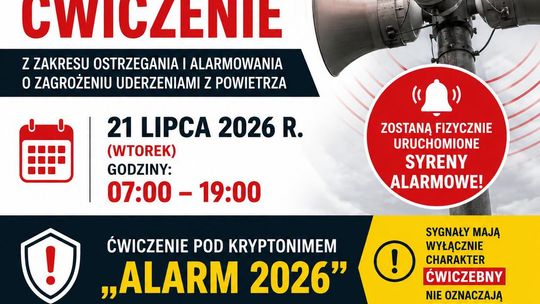 Alarmy i syreny to będą ogólnopolskie ćwiczenia
