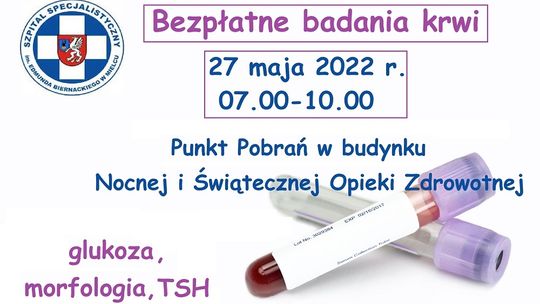 Bezpłatne badania analityczne w Szpitalu