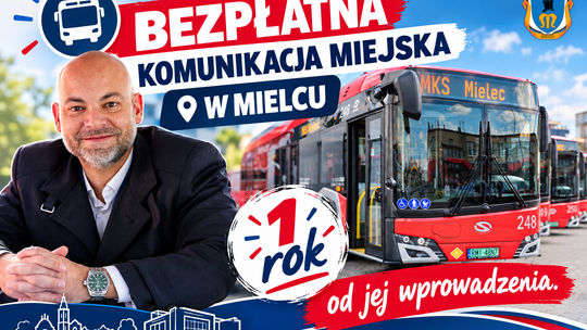 Blisko 200 tysięcy więcej przejazdów dzięki bezpłatnej komunikacji w Mielcu