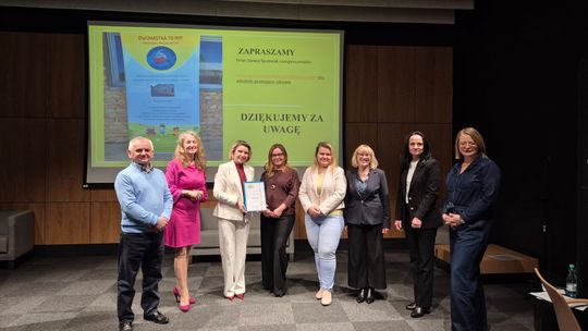 Certyfikat dla  Przedszkola Miejskiego nr 12 im. Marii Konopnickiej w Mielcu.