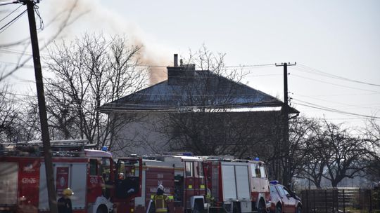 Jamy. Pożar budynku mieszkalnego