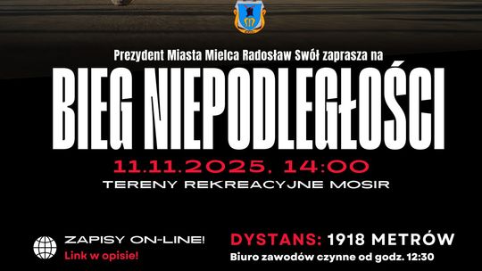 Już jutro 11 listopada Mielec pobiegnie dla Niepodległej. Już jutro 11 listopada Mielec pobiegnie dla Niepodległej.