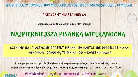 Konkurs na najpiękniejszą Pisankę Wielkanocną