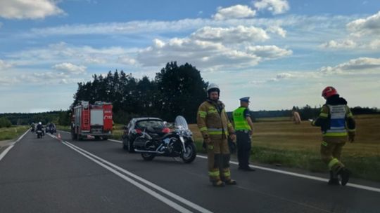 Motocyklista ranny w wypadku w Kliszowie. Droga była zablokowana!