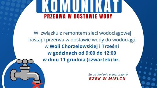Nie będzie wody. Sprawdź gdzie