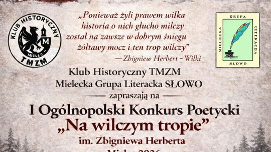 Ogólnopolskim Konkursie Poetyckim „Na wilczym tropie” im. Zbigniewa Herberta