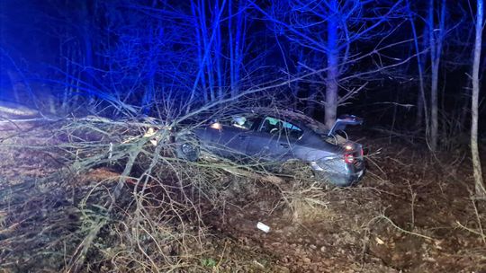 Pijany 22-latek wjechał do rowu w Cmolasie i uciekł. Chwilę później policjanci odnaleźli go w domu Pijany 22-latek wjechał do rowu w Cmolasie i uciekł. Chwilę później policjanci odnaleźli go w domu