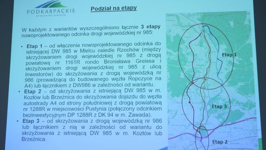 Po konsultacjach Miasto Mielec rekomenduje wariant 1.3 nowej drogi Mielec- Dębica