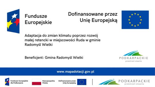 Projekt  rozwoju małej retencji w Gminie Radomyśl Wielki uzyskał dofinansowanie