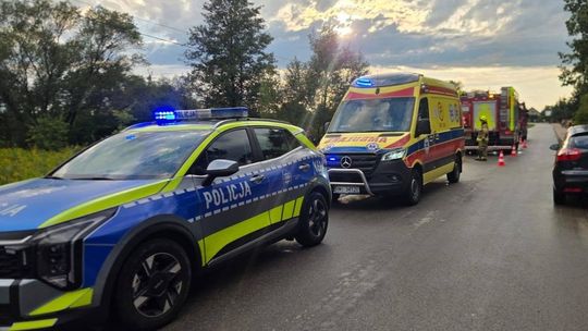 Wypadek motocyklisty w gminie Radomyśl Wielki