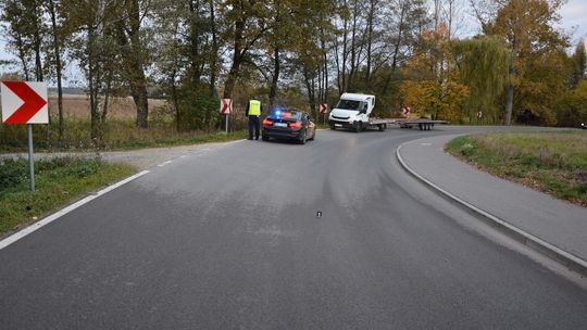 Wypadek z udziałem motocyklisty w Żarówce