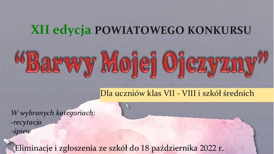 Zbliża się konkurs „Barwy Mojej Ojczyzny”