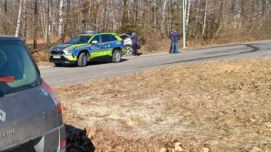 Samochód zjechał z drogi. Zdarzenie drogowe w Mielcu