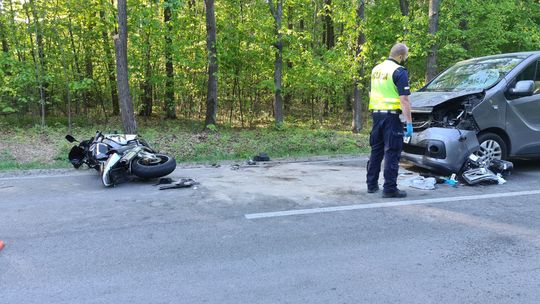 Zmarł motocyklista ranny w wypadku w Piątkowcu