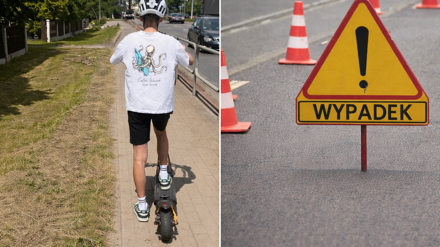 Dębica. Wypadek 14-latka na hulajnodze elektrycznej. Nastolatek trafił do szpitala w Rzezowie
