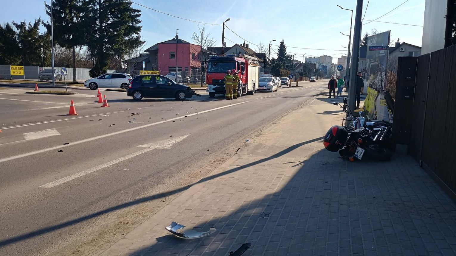 Droga zablokowana. Wypadek drogowyw Mielcu