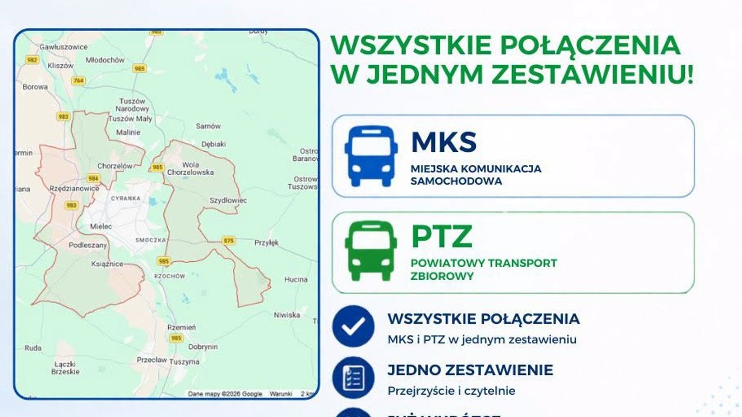 Gmina Mielec przypomina o zmianie rozkładu jazdy MKS. Sprawdź