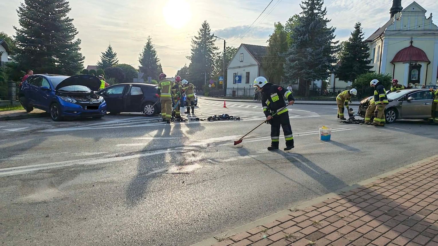 Karambol w Czerminie. Występowały utrudnienia w ruchu