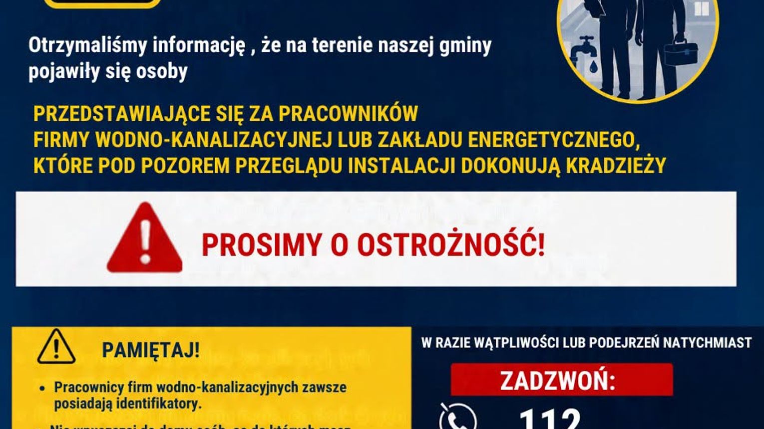OSTRZEŻENIE! W Gminie Radomyśl Wielki pojawili sięoszuści