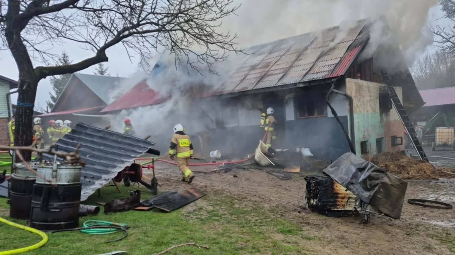 Piekło ognia nad wioską w powiecie dębickim. Wielogodzinna akcja strażaków!