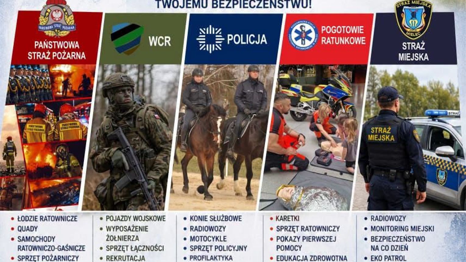 Piknik Służb Mundurowych na terenach Zamku w Przecławiu