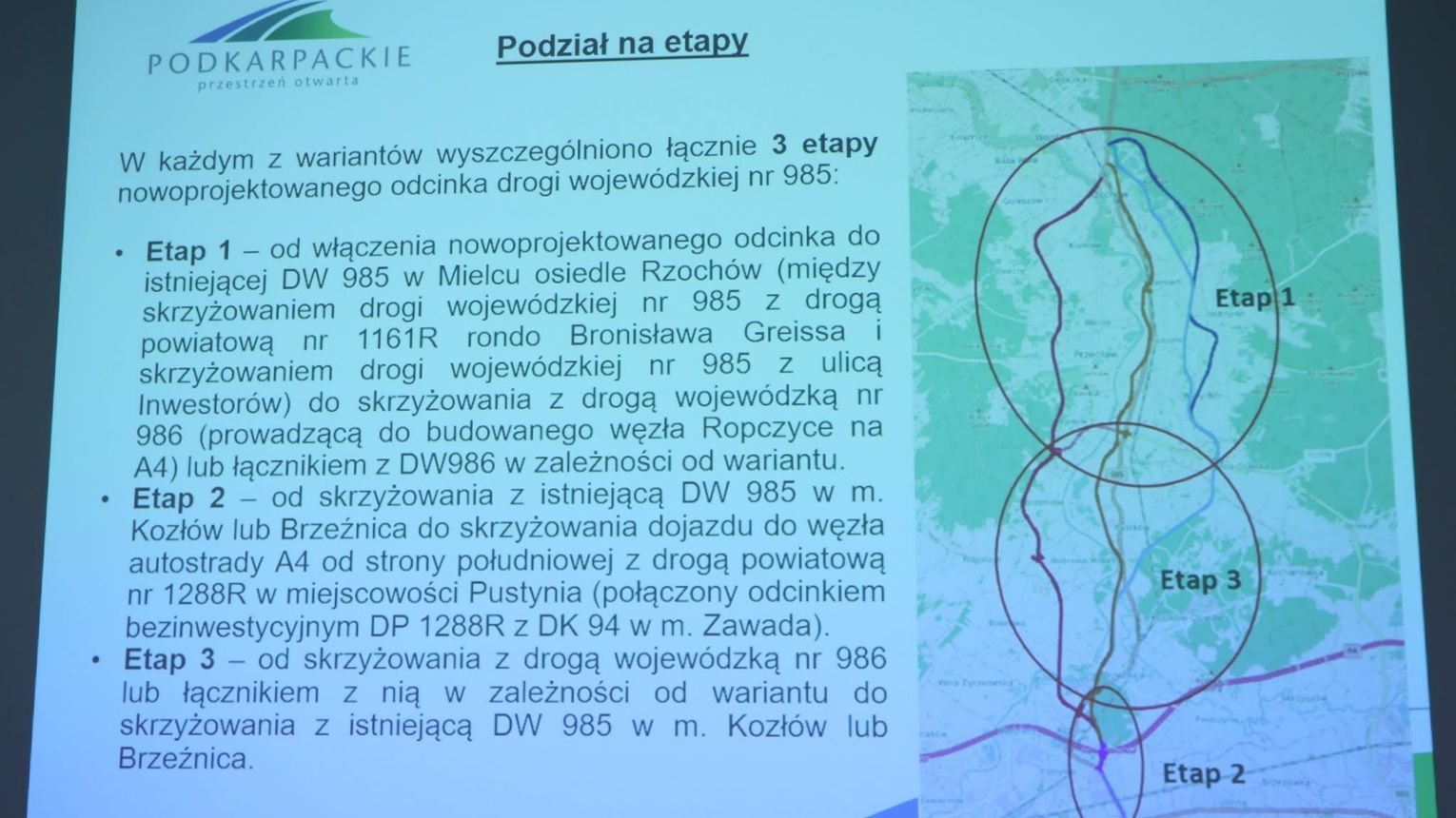 Po konsultacjach Miasto Mielec rekomenduje wariant 1.3 nowej drogi Mielec- Dębica