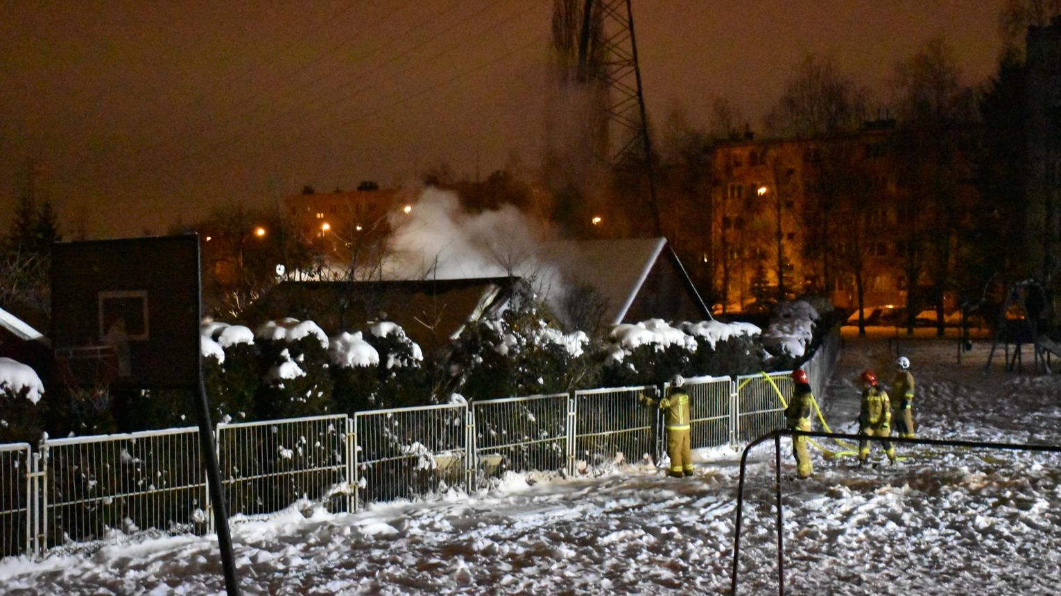 Pożar na ulicy Bajana w Mielcu