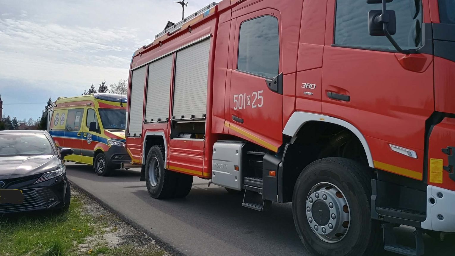Pożar na ulicy Jagodowej w Mielcu