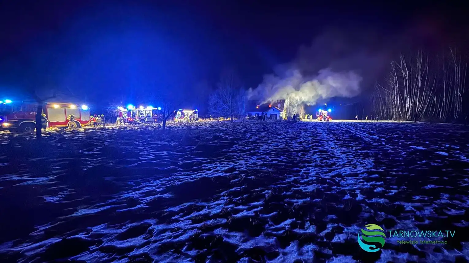 Pożar w budynku mieszkalnym w powiecie dębickim