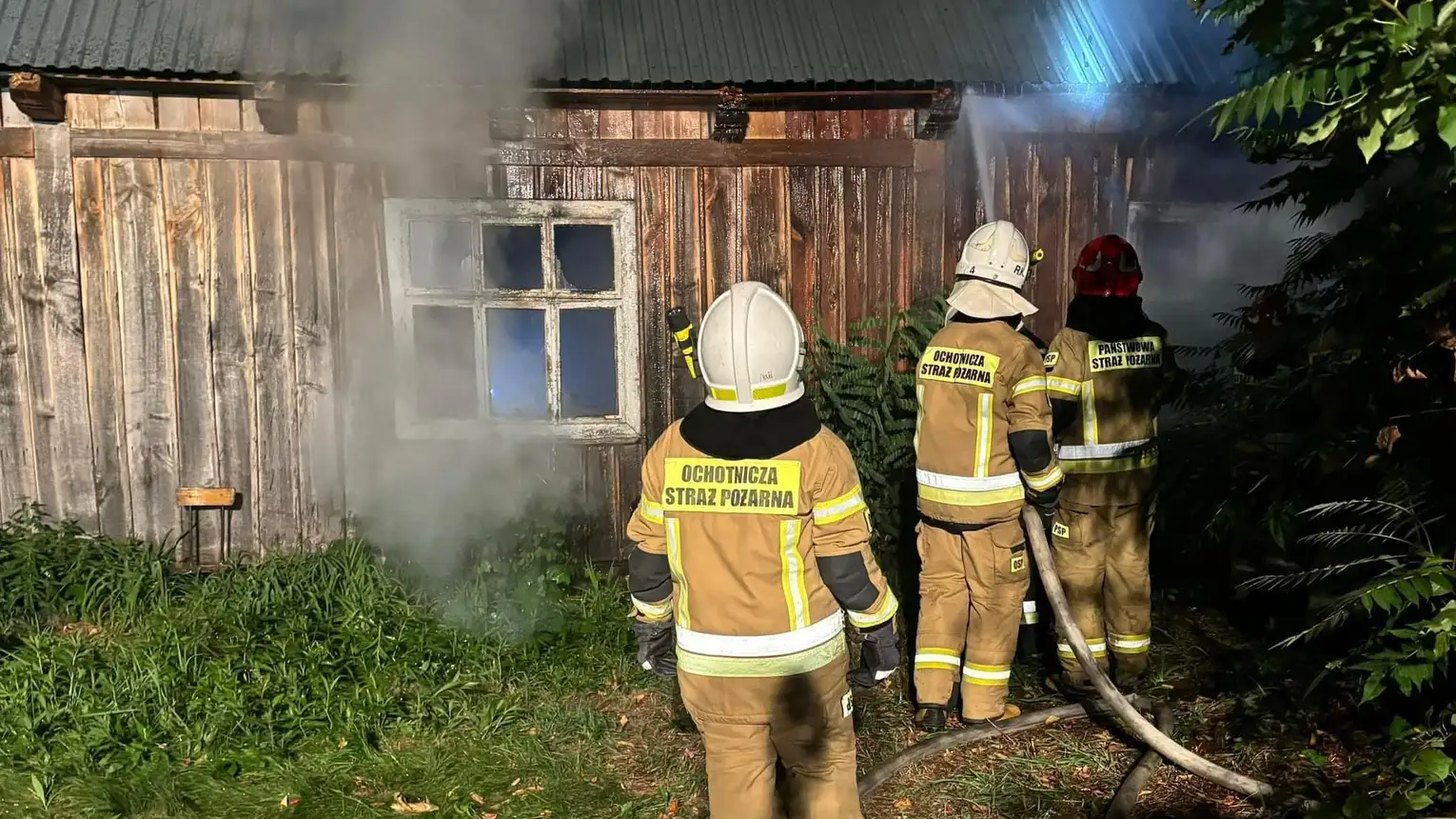 Ruda. Pożar opuszczonego budynku mieszkalnego