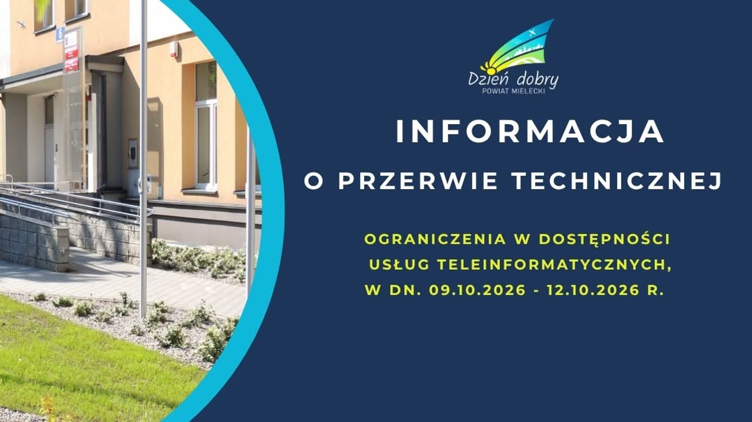 Starostwo Powiatowe w Mielcu informuje o przerwie zasilania elektrycznego
