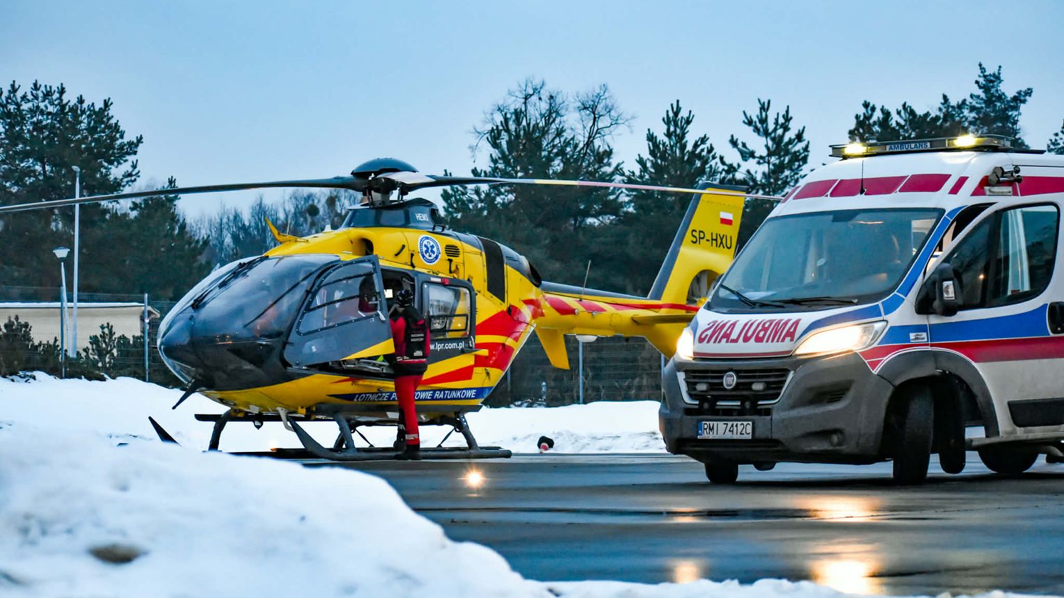 Szybka i sprawna akcja pogotowia i transport dziecka śmigłowcem LPR