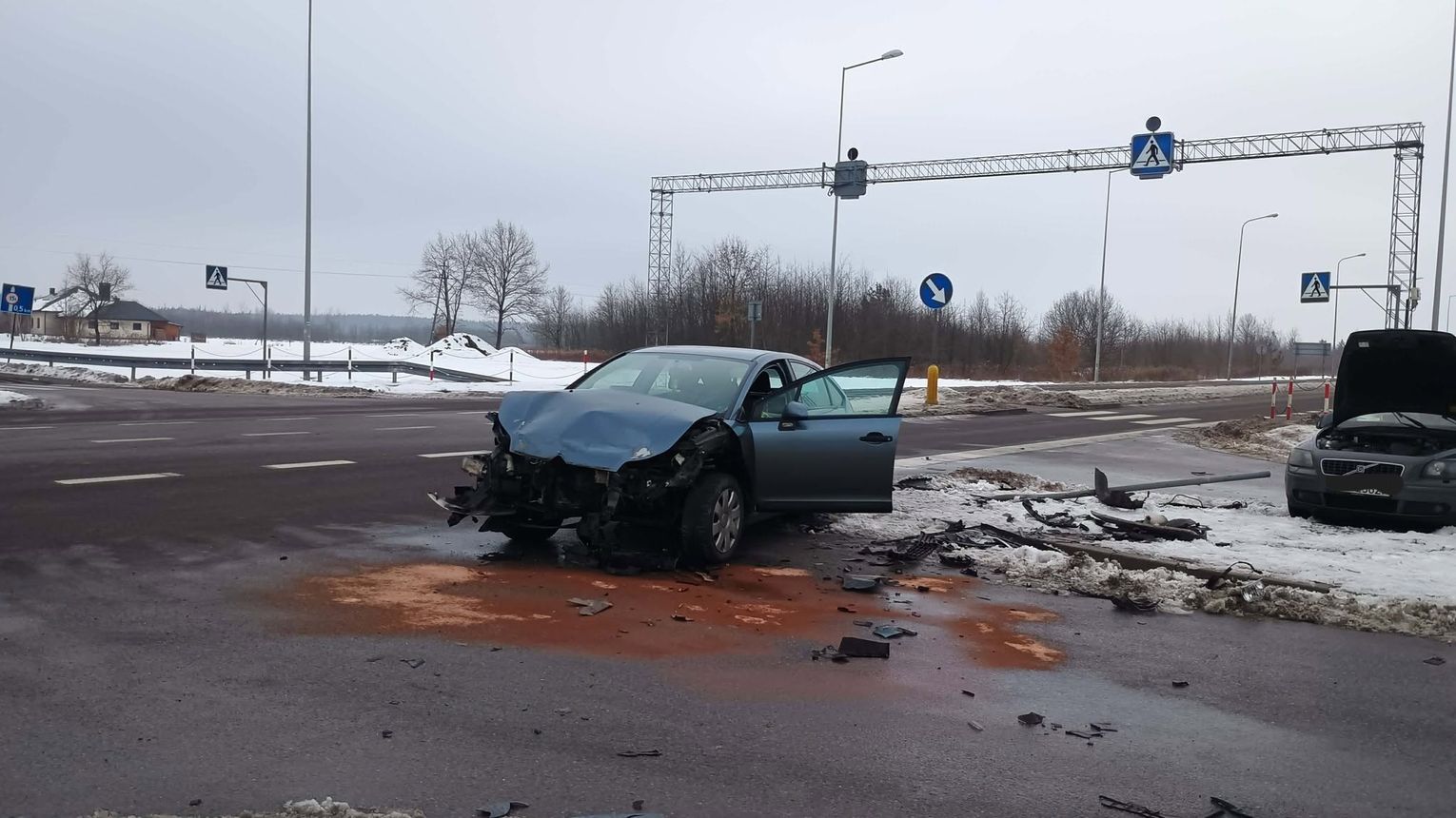 WYPADEK ! Droga w kierunku Trześni zablokowana