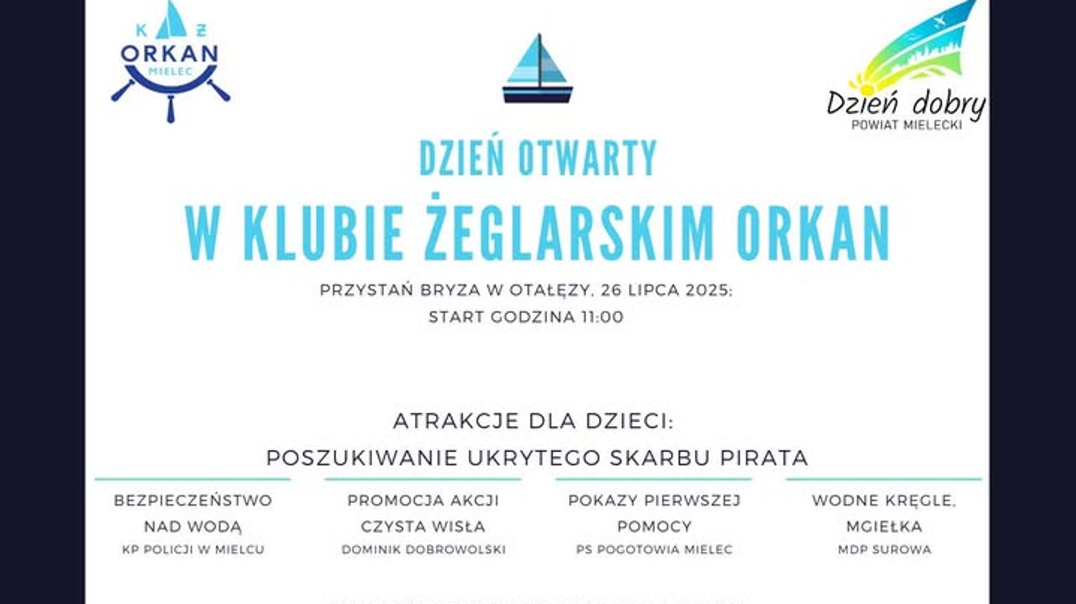 Wakacyjne spotkanie z żeglarstwem pod patronatem Starosty Powiatu Mieleckiego