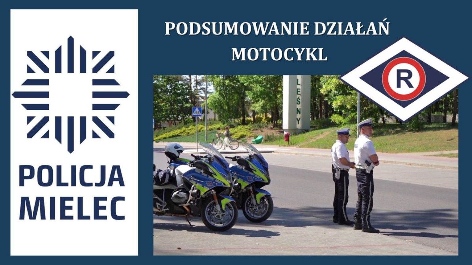 Akcja "Motocykl" - podsumowanie działań nadrogach powiatu mieleckiego