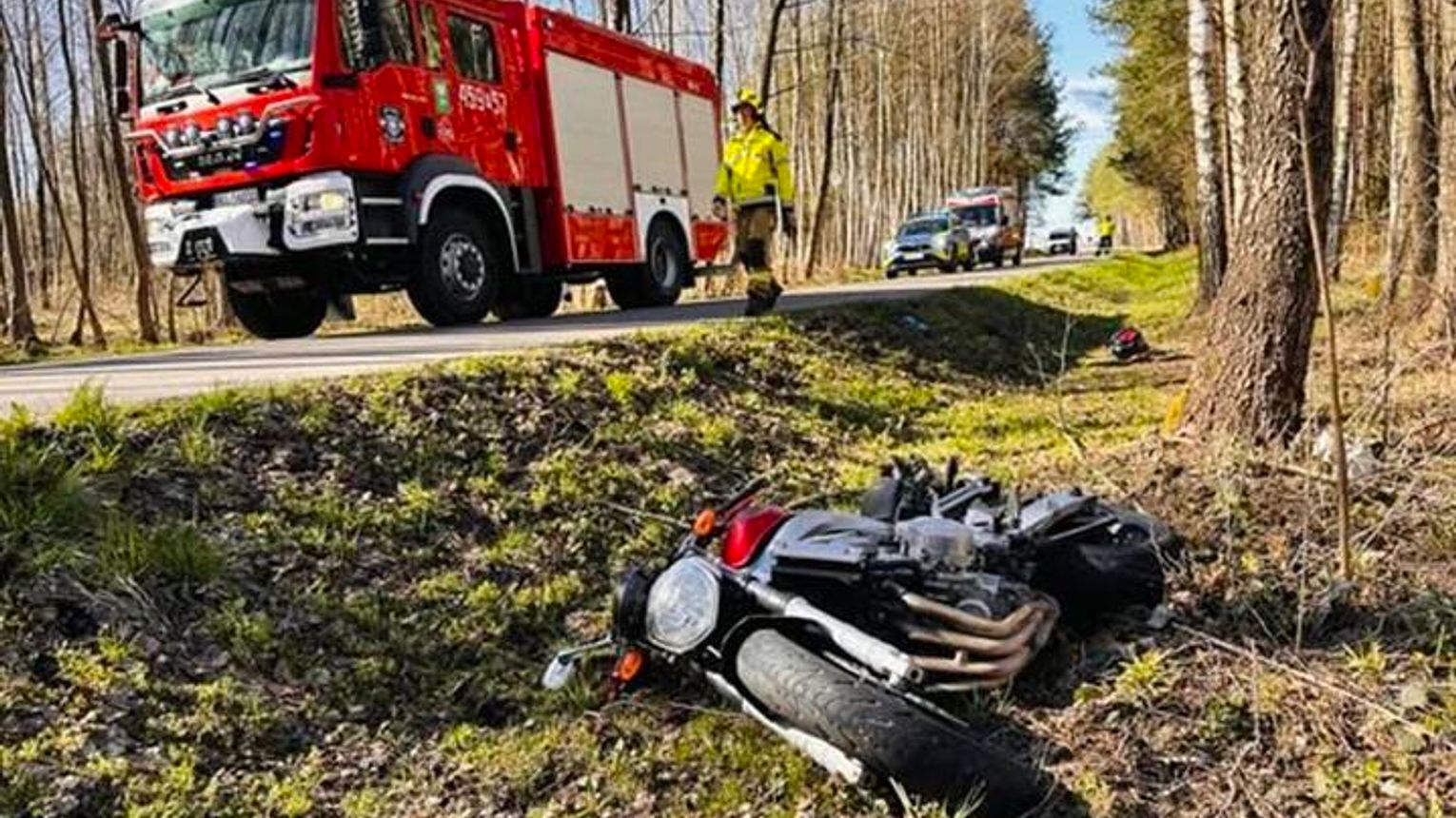 Wypadek motocyklisty pod Kolbuszową. Interweniowały służby