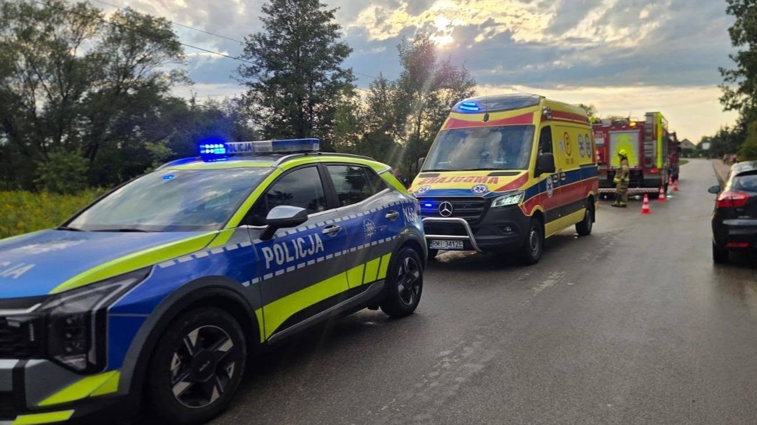 Wypadek motocyklisty w gminie Radomyśl Wielki