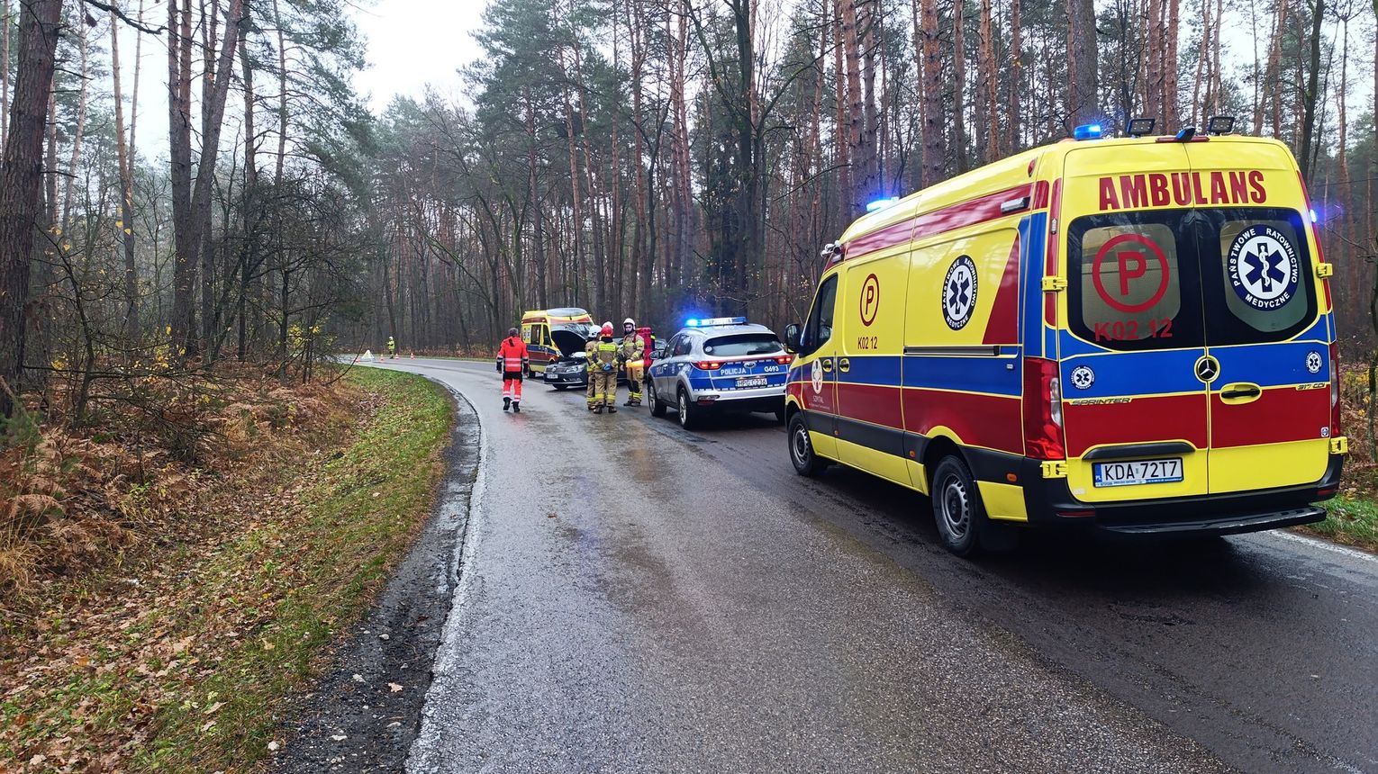 Wypadek na pograniczu województw, w akcji strażacy z Dąbrowy Tarnowskiej i Mielca. Są osoby poszkodowane!