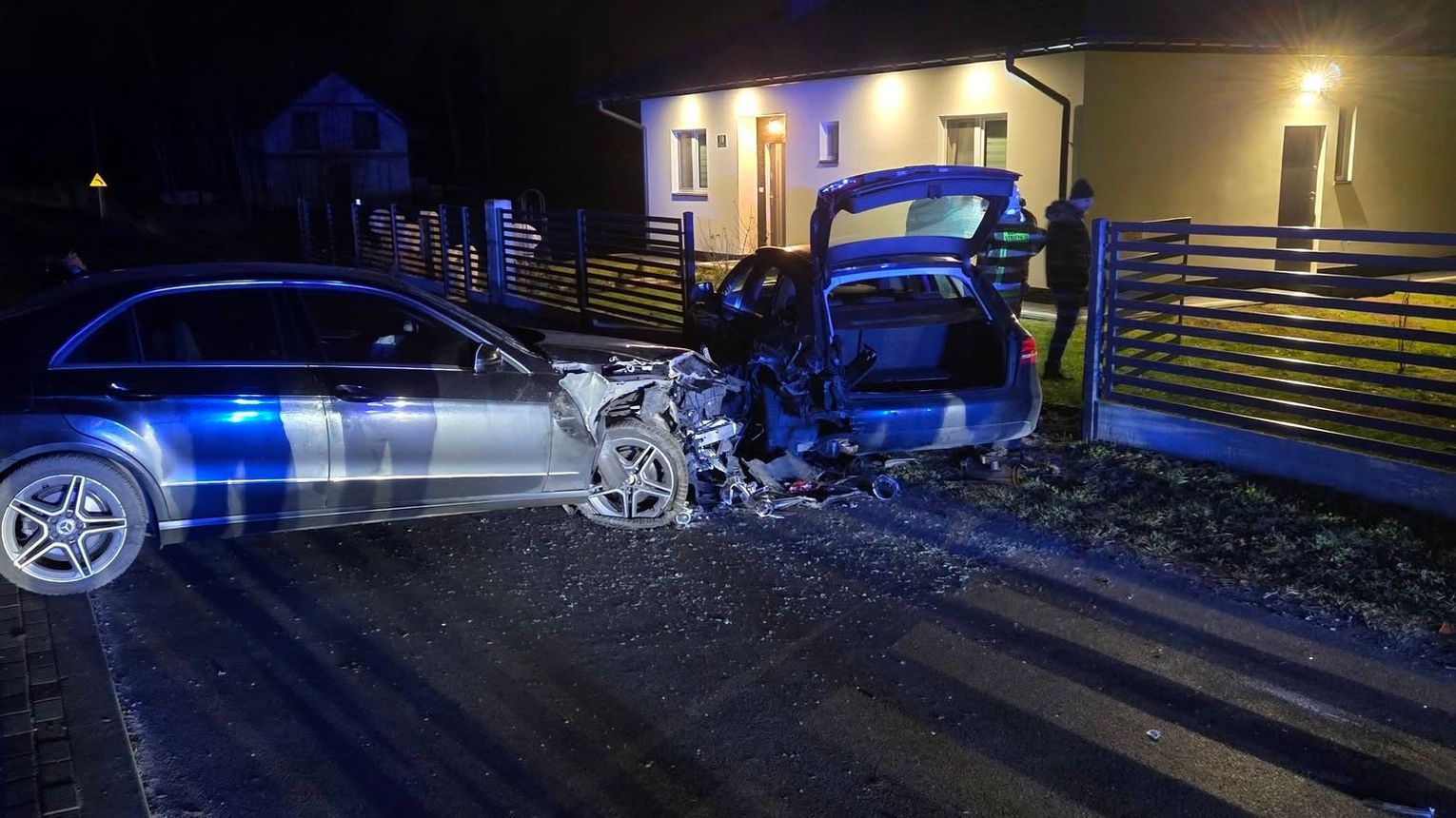 Zderzenie samochodów w powiecie kolbuszowskim