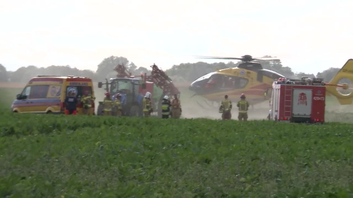 14-latek w szpitalu. Podczas prac polowych przejechał po nim ciągnik