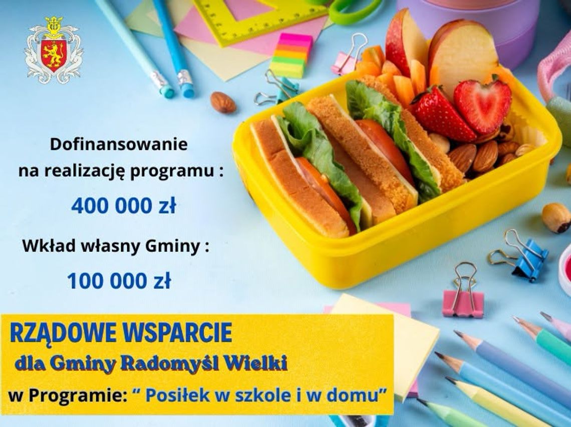 500 tysięcy złotych na modernizację szkolnych stołówek w Gminie Radomyśl Wielki 500 tysięcy złotych na modernizację szkolnych stołówek w Gminie Radomyśl Wielki