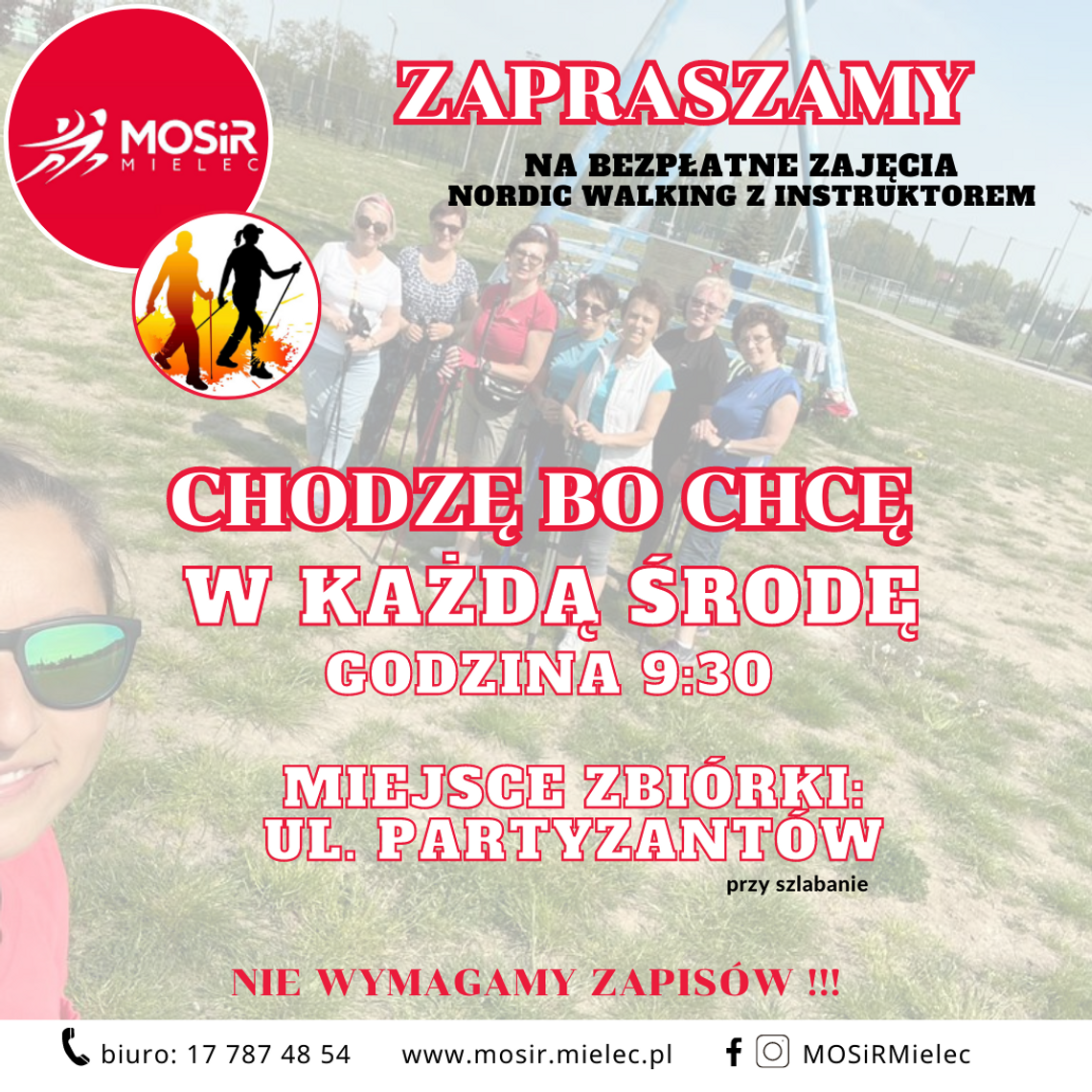 "Chodzę bo chcę". Bezpłatne treningi nordic walking z instruktorem