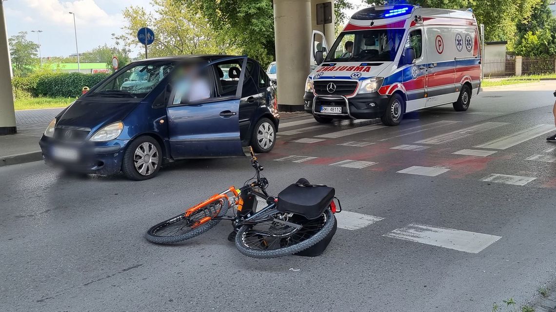 Kolejne potrącenie rowerzysty na ul. Głowackiego pod Wiaduktem Piłsudskiego