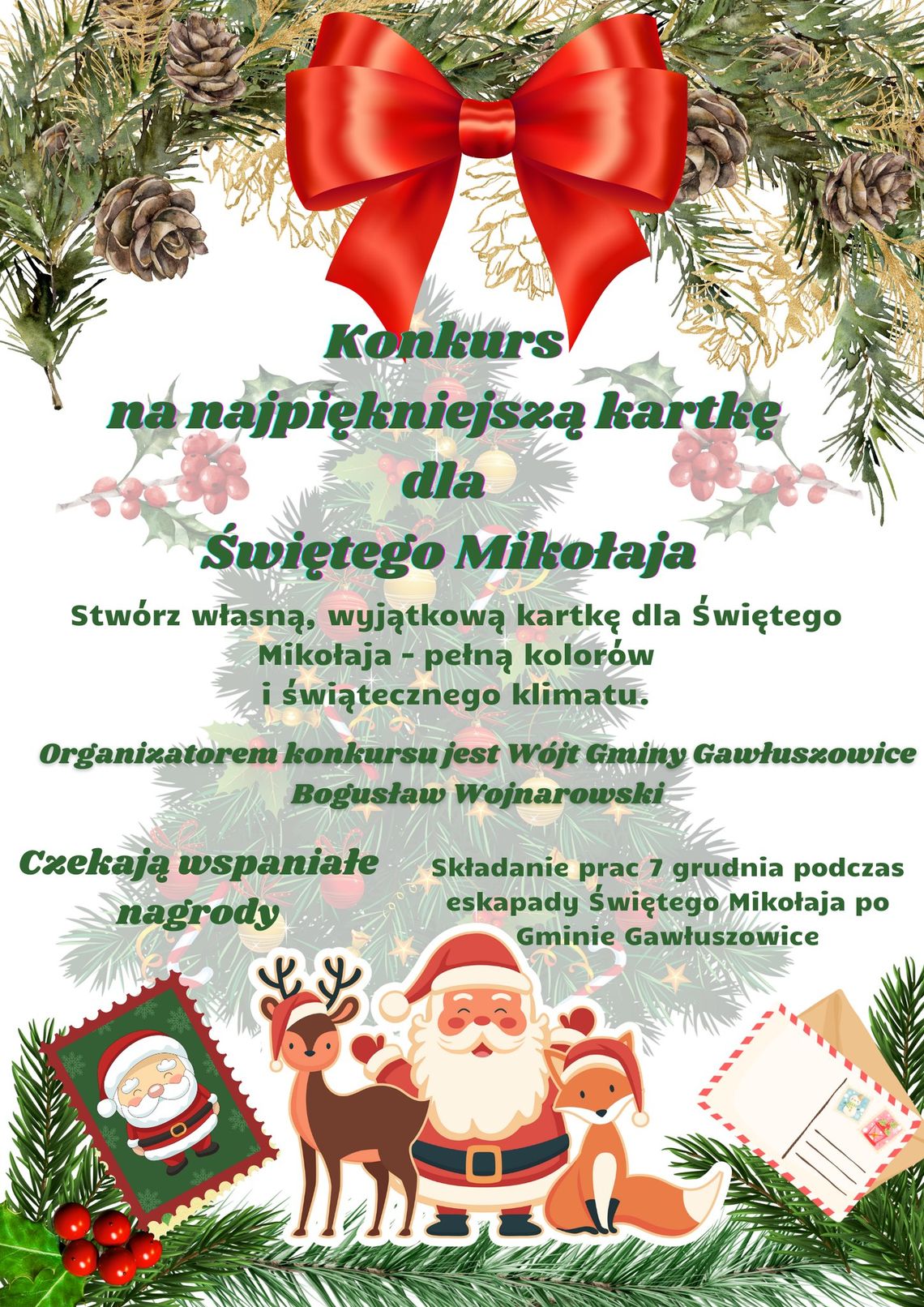 Konkurs na najpiękniejszą kartkę dla  Świętego Mikołaja