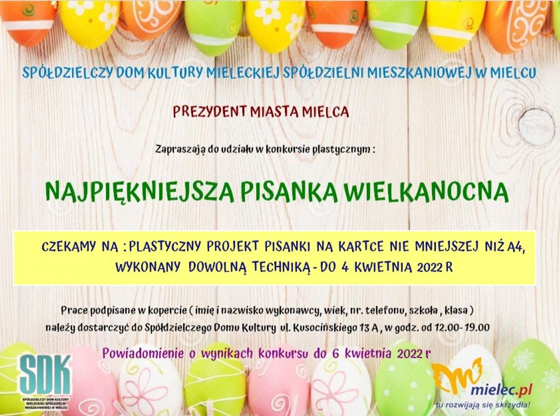 Konkurs na najpiękniejszą Pisankę Wielkanocną