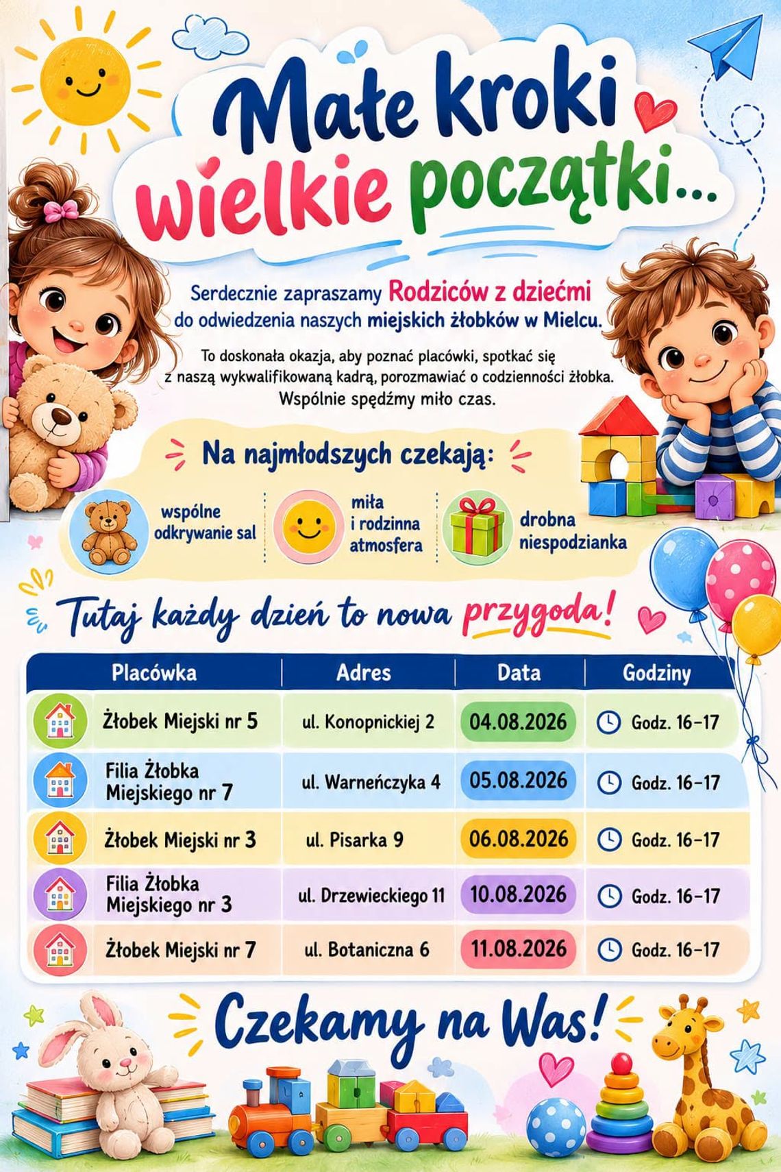 Miejskie żłobki czekają. Zobacz gdzie twoje dziecko miło spędzi czas Miejskie żłobki czekają. Zobacz gdzie twoje dziecko miło spędzi czas