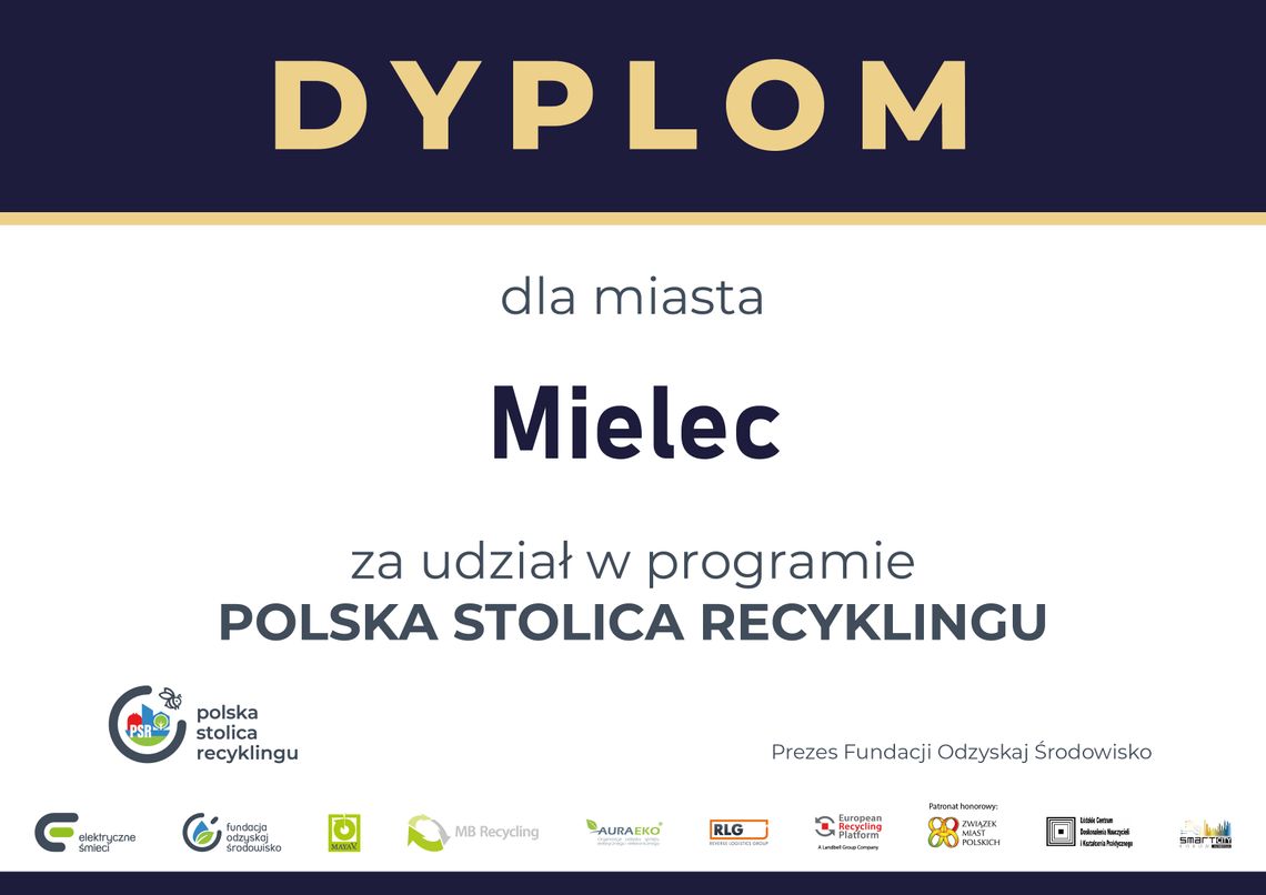 Mielec wyróżniony w programie Polska Stolica Recyklingu