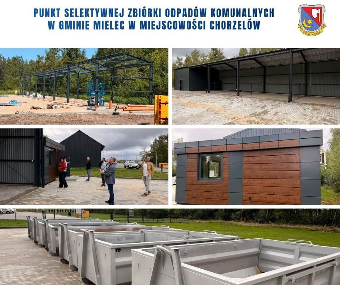 Nowy Punkt Selektywnej Zbiórki Odpadów Komunalnych w Chorzelowie gotowy