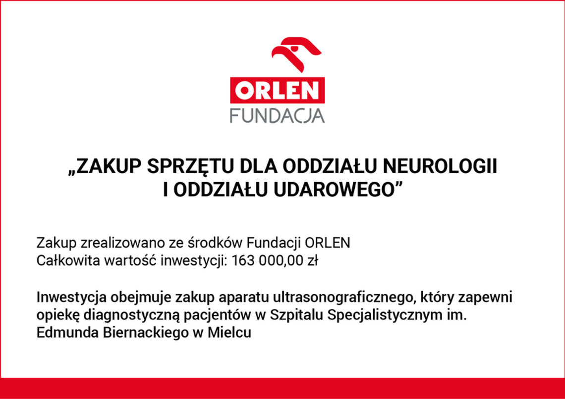 Nowy sprzęt dla oddziału neurologii i oddziału udarowego do mieleckiego szpitala