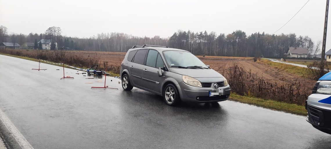 Potrącenie 65-letniego rowerzysty w miejscowości Dąbie